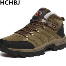 Большие размеры, новые мужские ботинки для мужчин, зимние ботинки модная мужская обувь с высоким берцем на шнуровке с теплым мехом и плюшем кроссовки