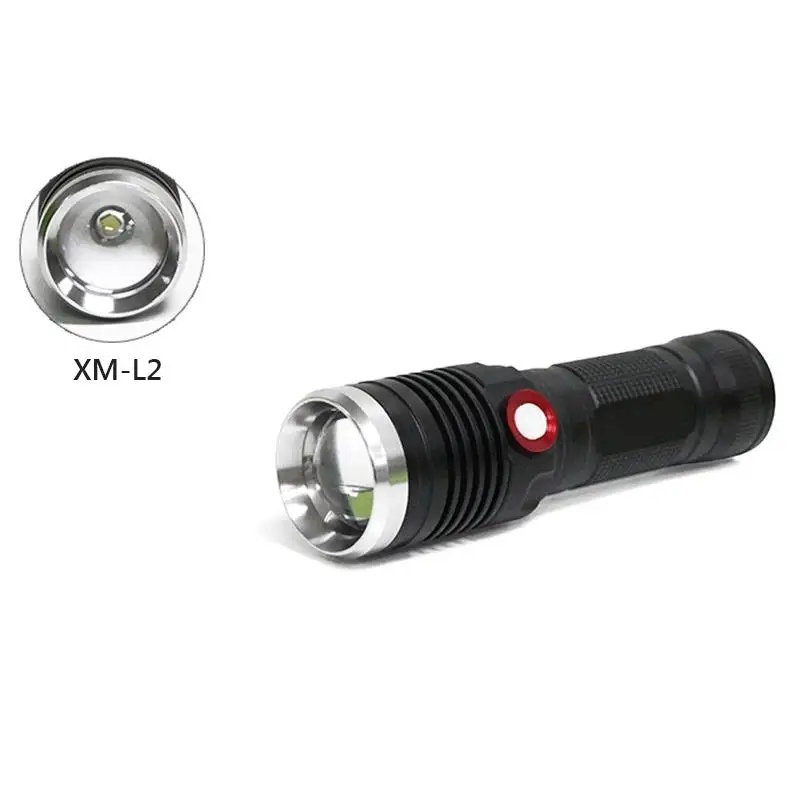 

LED Flashlight 18650 26650 Torch Waterproof Flashlight chargeable CREE XML L2 10000 lumen Zoomable Light Camping hunting