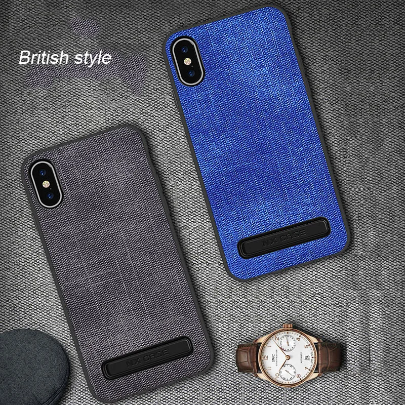 Luxury Canvas Craft Phone Case For iPhone X XR XS Soft