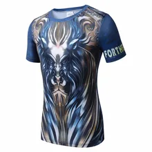 Fashion male printed t-shirts men eyes tight news man short sleeve T-shirt devil 3D cartoon T-shirt