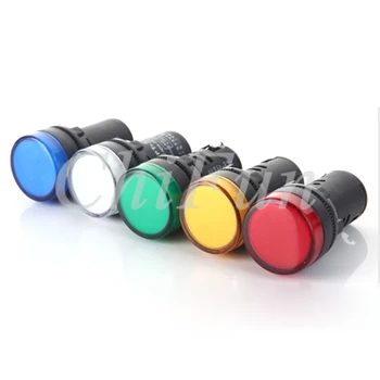 

30pcs/lot Indicator AD16-22D / S LED 22MM DC12V / 24V / 220V / 380V / 36V Multiple color selectable