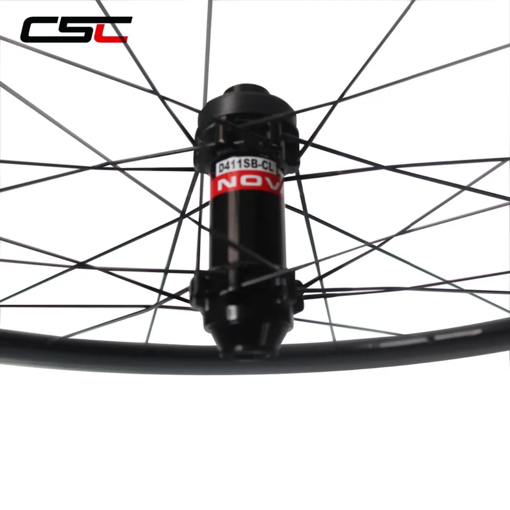 Excellent SAT No Outer Holes Center lock 700C Cyclocross Disc Wheels Straight Pull Hub Tubular Or Clincher U Shape Disc Brake Wheelset 4