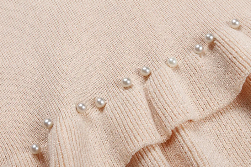 ShejoinSheenjoy Split Ruffles Hem Knitted Midi Women Skirt Beading High-Waist Autumn Winter Skirts Womens Bodycon Students Skirt (19)