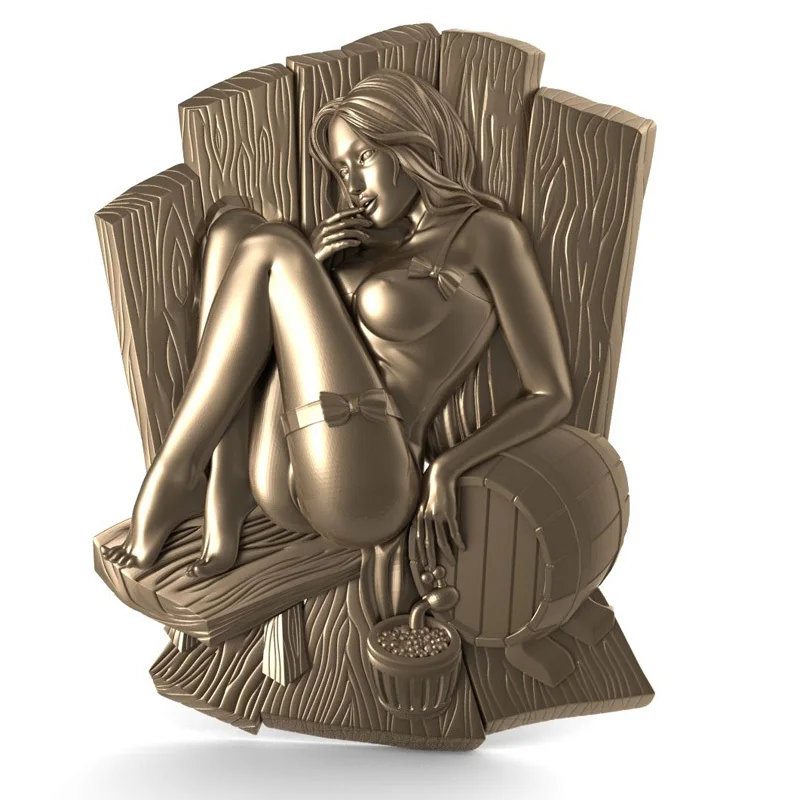 Sitting naked women 3d model STL relief for cnc STL format Naked woman 3d model for cnc stl relief artcam vectric aspire