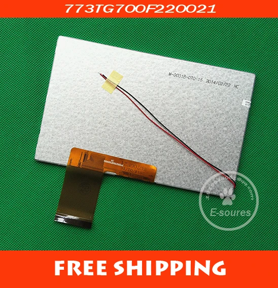 

7" TFT LCD Display Q88 Q7 Q8 K8GT N12R N6 T6 K1 K2 LCD Display Sreen for Allwinner A13 Tablet PC 773TG700F220021