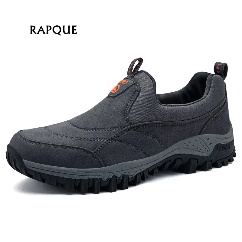 Male Walking shoes men Outdoor Athletic Shoes non-slip rubber Mens Sneakers faux suede Man footwear dad shoes big size 38-46