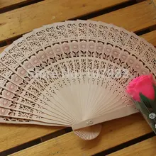 Свадебной 100 шт./лот Китайский резной складной аромат дерева руки поклонников деревянные вентиляторы