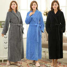 New Lovers Winter Lounge Warm Long Thick Bathrobe Women Men Kimono Bath Robe Coral Fleece Flannel Dressing Gown Bridesmaid Robes