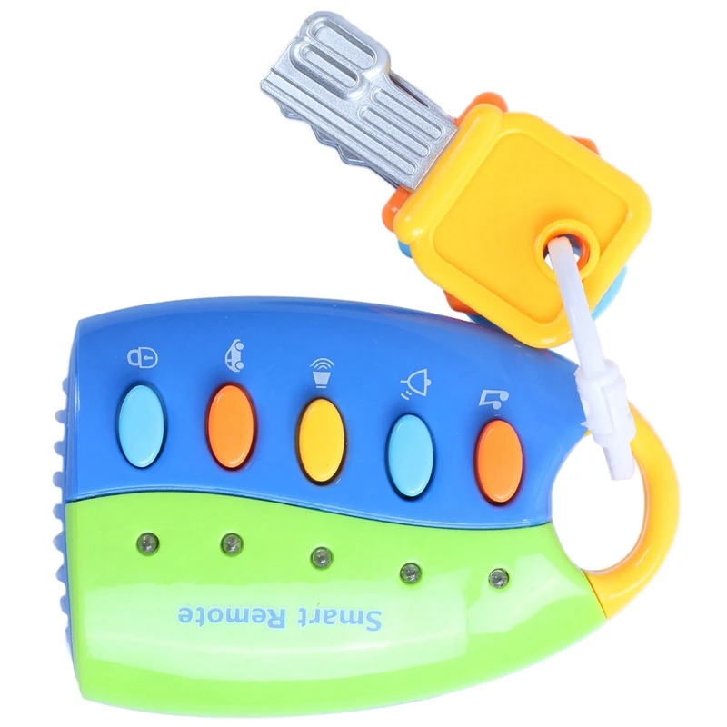 

Cartoon Baby Kids Musical Smart Remote Car Key Toy Car Voices Education Toys-Blue