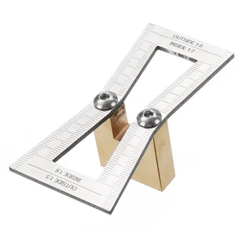 

Accuracy 0.1 Dovetail Scribe Line Planner Woodworking Crossed Templates Drawing Line Tool 90x46x40mm