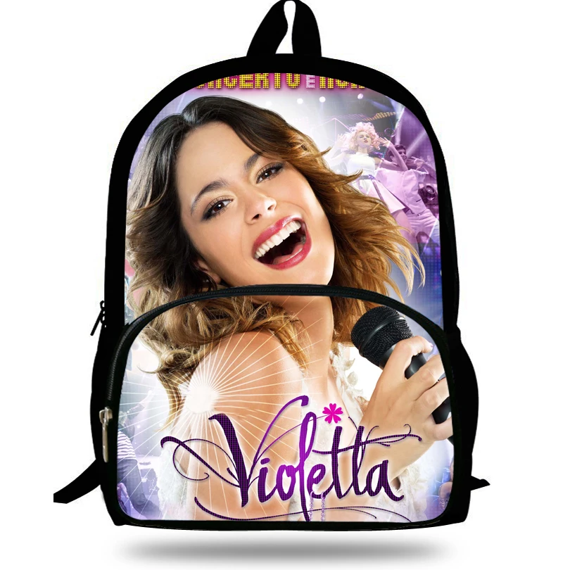 16-дюймовый Mochila рюкзак Violetta, дизайнерский детский школьный рюкзак с рисунком детские школьные сумки для девочек подростков