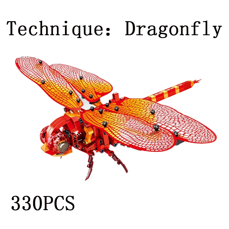 Legoed Animal Simulated insect DIY Red Dragonfly Building Blocks Legoingly LEpins Technic Honeybee Bricks Model kits Toy for kid Legoed Animal Simulated insect DIY Red Dragonfly Building Blocks Legoingly LEpins Technic Honeybee Bricks Model kits Toy for kid