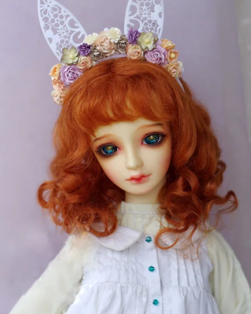 BJD кукла парики красный цвет редиски из мохера парики для 1/3 1/4 1/6 1/8 1/12 BJD DD SD MSD YOSD кукла длинные вьющиеся волосы парики аксессуары для куклы