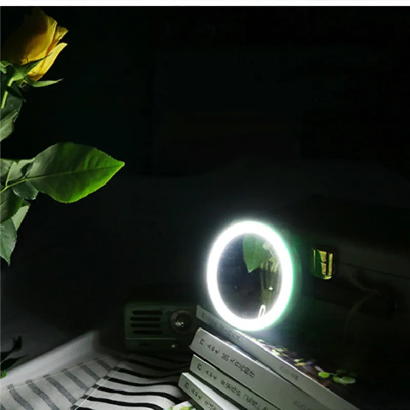 Портативный креативный внешний аккумулятор LED косметическое зеркало Nightligh USB