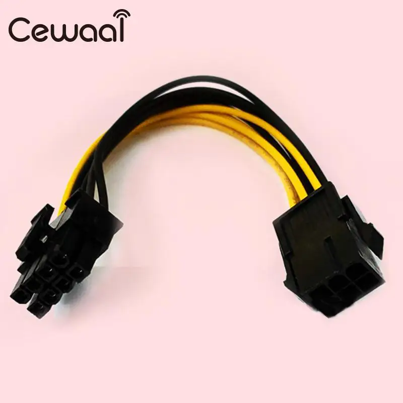 

PCI 6Pin To 8Pin Graphics Card Power Adapter Cable Converter Replacement Parts