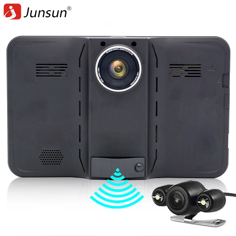 7 inch Android Car GPS Navigation Radar Detector with DVR Rear View Automobile Navigator Europe