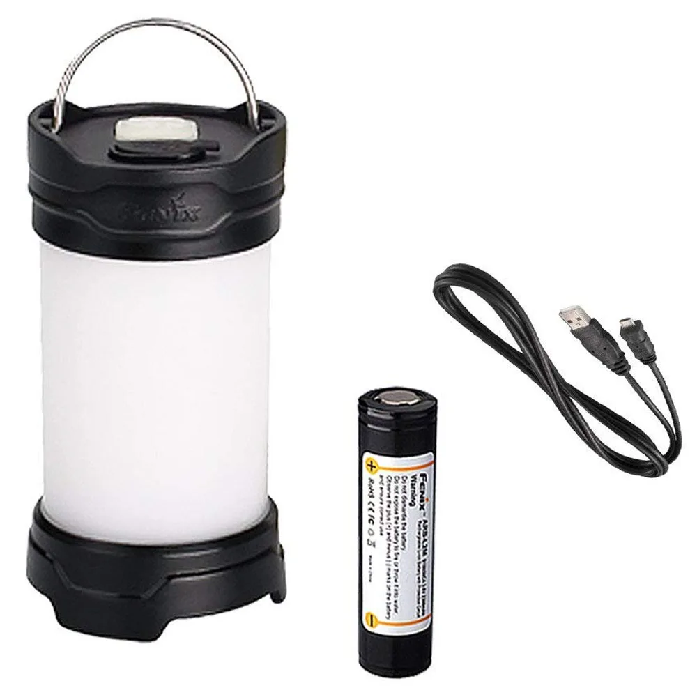 

Fenix CL25R 350 lumen USB rechargeable camping lantern/work light with 18650 rechargeable battery and USB cable