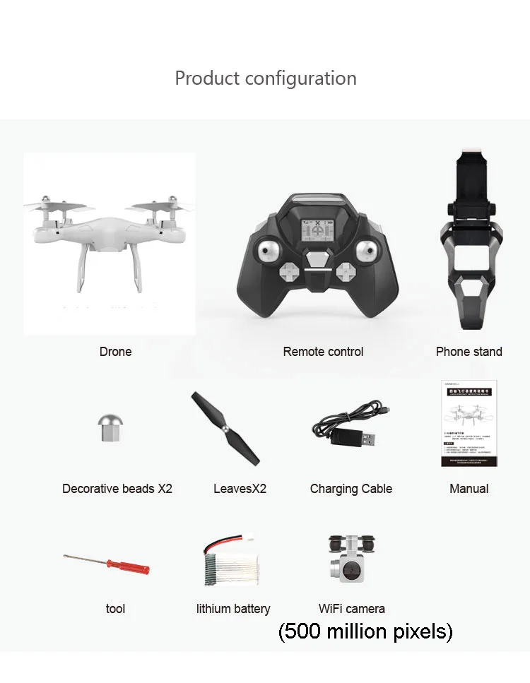 Высокое качество X10 Радиоуправляемый Дрон 2,4 ГГц Квадрокоптер камера wifi FPV Безголовый режим удержание высоты VS X5 SW-1 zk30 - Цвет: With Carmera White