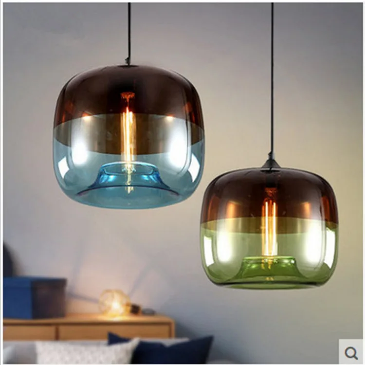 

New American industrial loft vintage pendant lights black white iron edison glass retro loft vintage pendant lights lamp