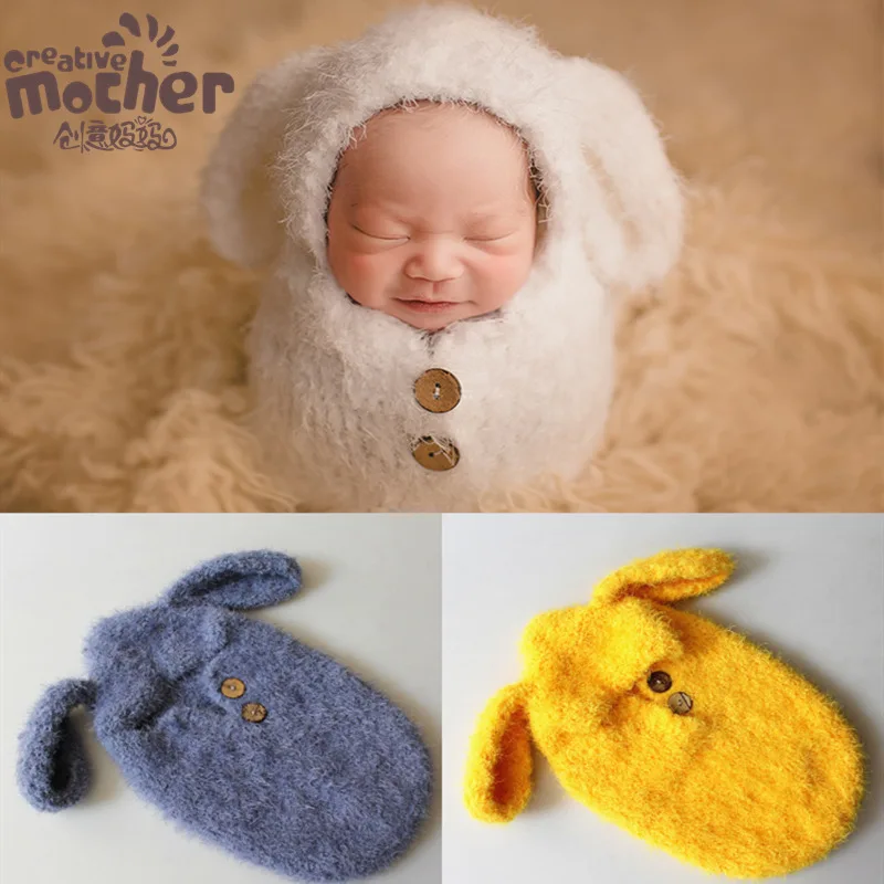 

Newborn Photography Props Kids New Born Baby Girl Boy Hat Clothes Accessories Monster Romper Baby Stuff for Baby Photo Shoot
