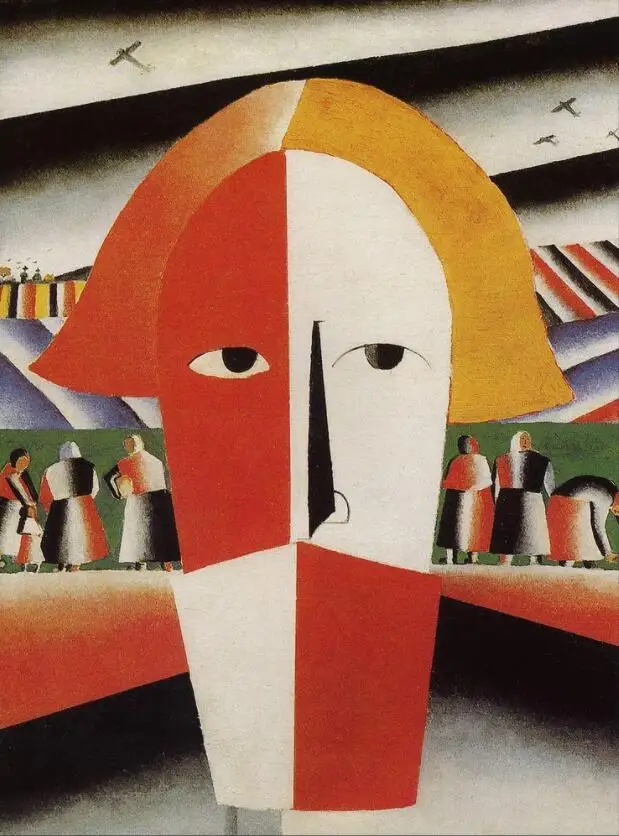 

High quality Oil painting Canvas Reproductions Head of a Peasant (1929) By Kazimir Malevich hand painted