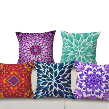 

1PC Free Shipping Colorful Geometry Cushion Home Decor Pillow Linen Cotton Cushions Decorative Throw Pillows 45X45CM