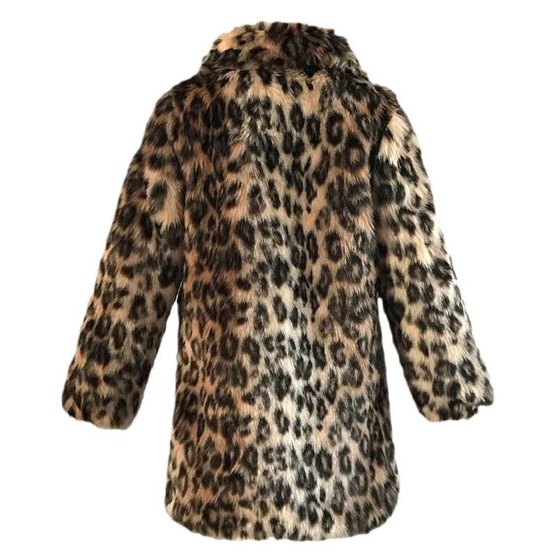 Artificielle D'hiver Manteau Longues Imprimé Fourrure Dame Léopard Himanjie Survêtement De Et Femmes Boucle Faux À Manches Automne Avec Ybfy76g