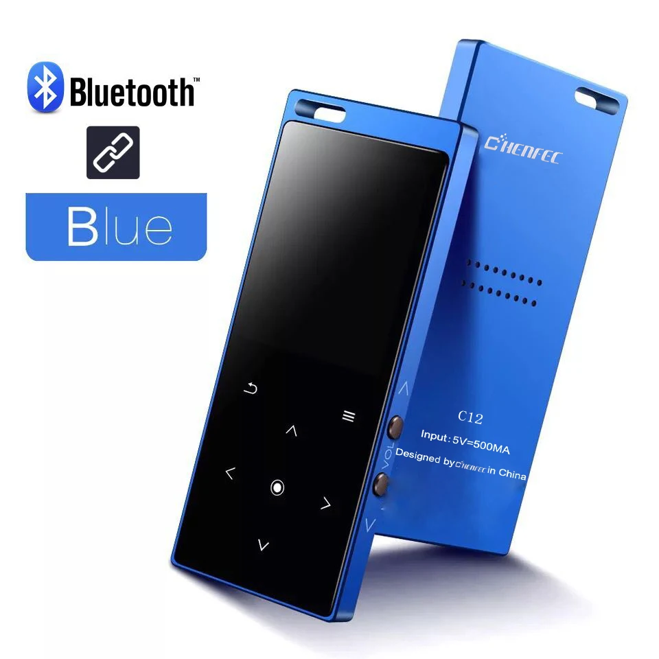 CHENFEC C12 MP3 плеер с Bluetooth 4,0 Встроенный 8 Гб динамик музыкальный плеер Поддержка FM радио Запись Иврит Русский