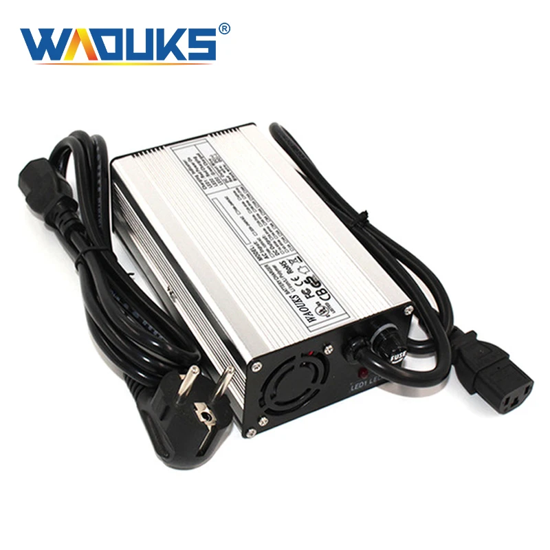 

43.8V 5A charger LiFePO4 36V 5A smart charger with Aluminum shell fan LED light for 240W 12S 36V LiFePO4 battery