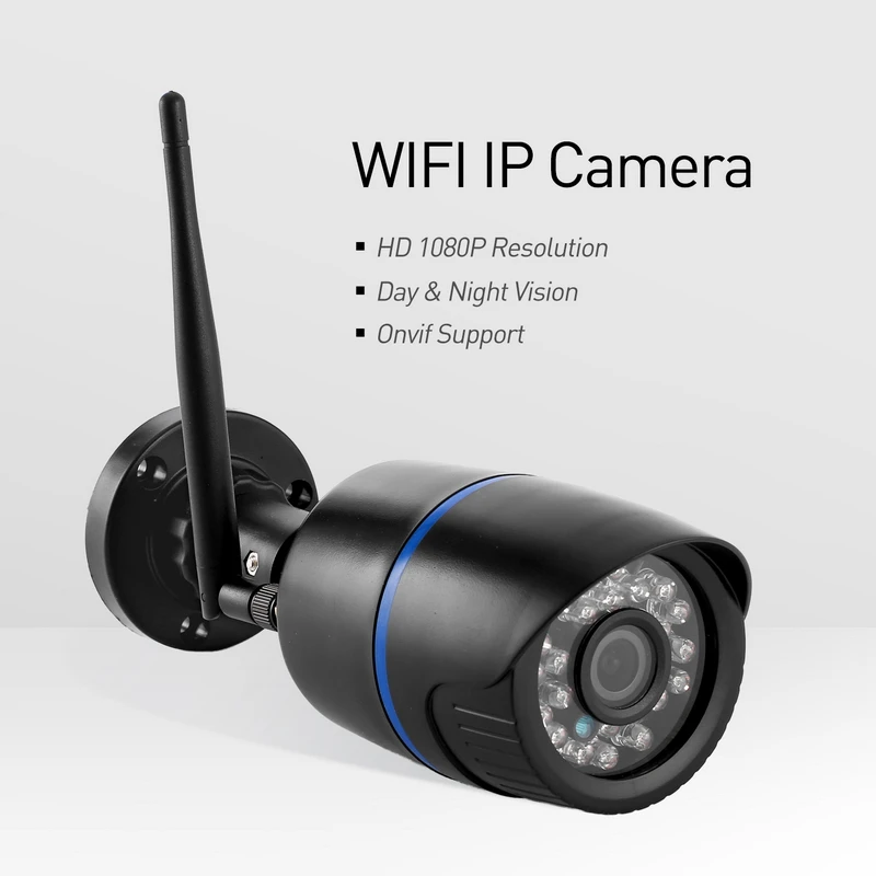 H.265 wifi 1920x1080 P 2.0MP Водонепроницаемая цилиндрическая ip-камера 24LED ночного видения наружная камера видеонаблюдения ONVIF w/SD слот для карты