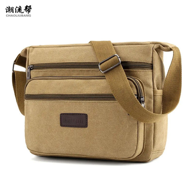 

Men's Bag Casual Canvas Shoulder Bag Waterproof Multi-pocket Small Diagonal Bag Handbag Messenger Bag Ladies Bolsa Feminina Sac
