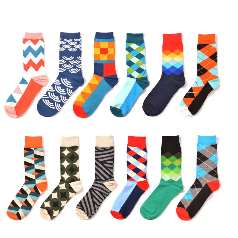 1 pairs Socks Men European American personality tide brand cotton sock