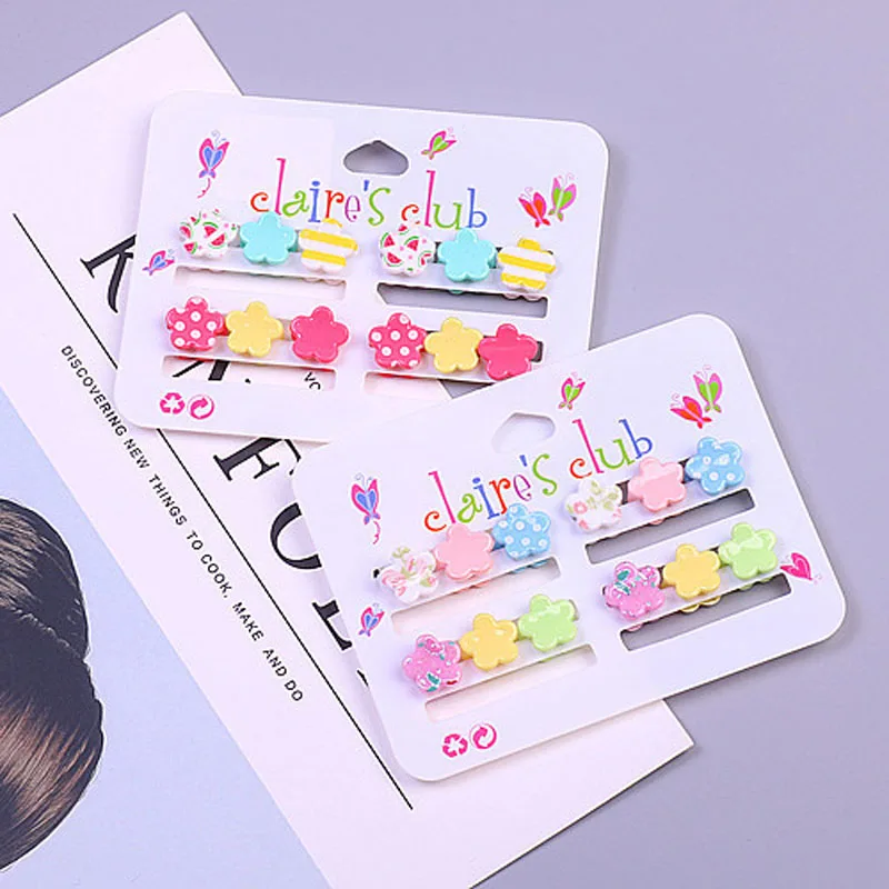 BalleenShiny 12 шт. Цветочные Шпильки для маленьких девочек модные милые челки Когти для волос маленькие заколки для волос подарок для детей аксессуары для волос