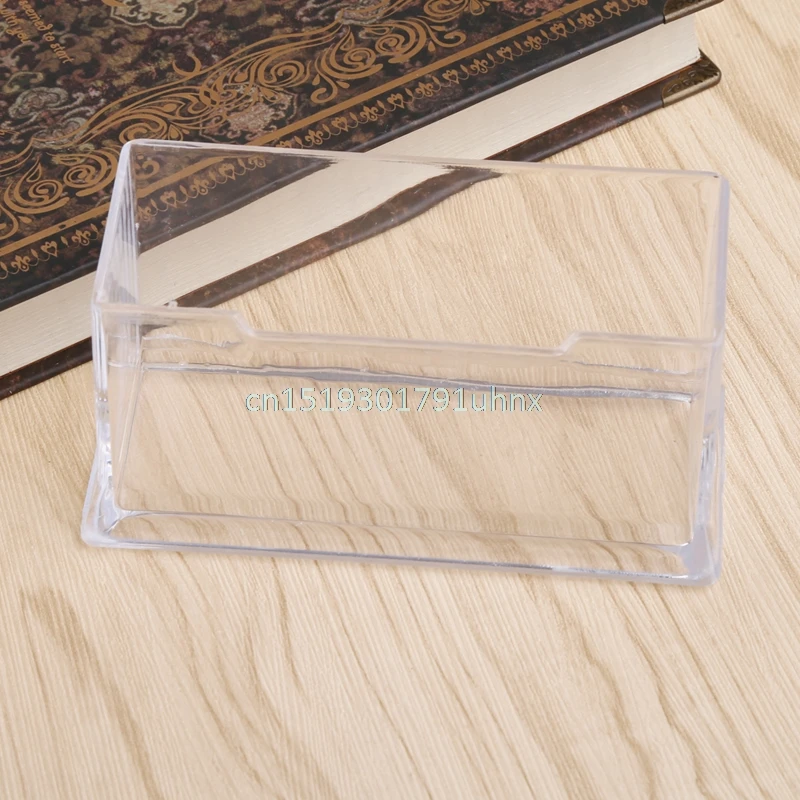 

Clear Business Card Holder Acrylic Plastic Display Stand Rack Desktop Office