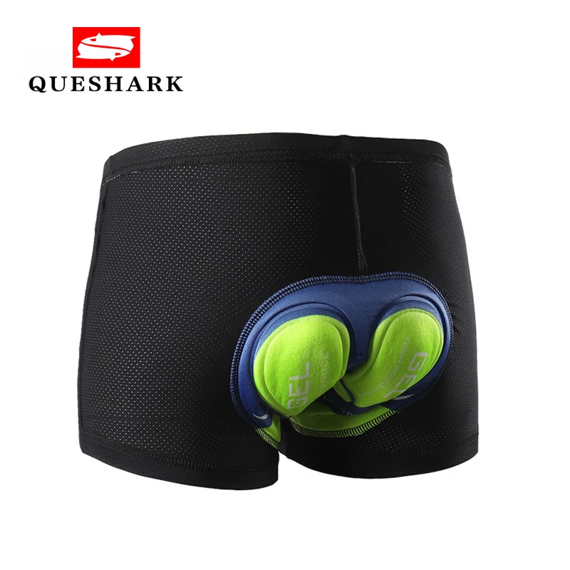 

Queshark Cycling Shorts Shockproof Pro 5D Gel Padded Riding Underpant Bicycle Underwear Cycling Bike Shorts Cycling Underwear