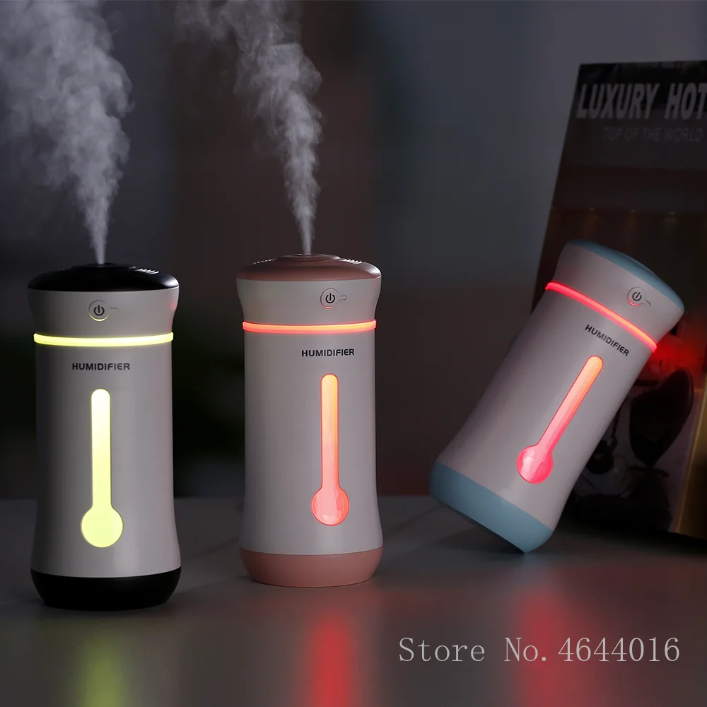 

300ML Air Humidifier Essential Oil Diffuser with USB Fan Aroma Lamp Aromatherapy 3 in 1 Mini Cute USB Cup Shape Humidifier