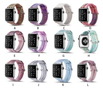 

Leather Embossed Painting Watch Band Strap for Apple watch for i watch 38mm 40mm Wristband Bracelet Women Men Series 3/2/1