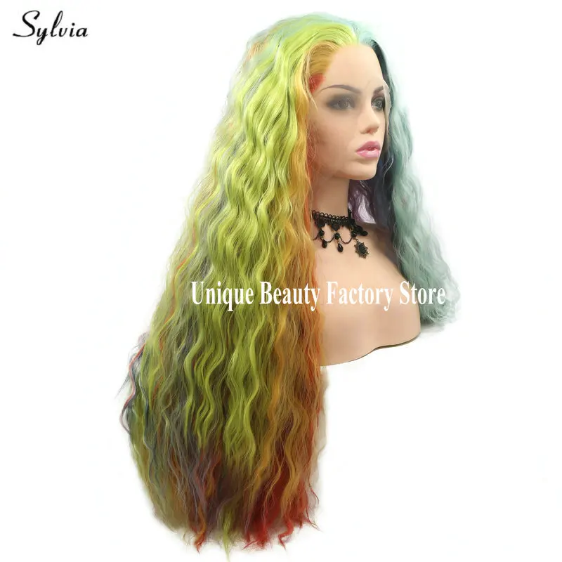 colorful water synthetic wig (3)