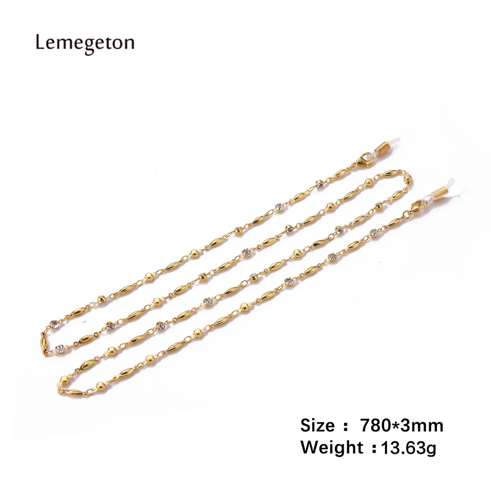 Lemegeton 78 см цепочка для очков цепи на шею солнцезащитные линзы с канатом линза линза белый кристалл глазное стекло висячий линза