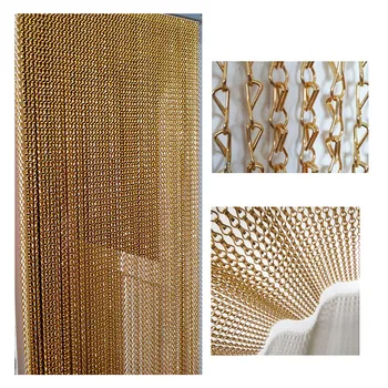 

Gold Anti-Fly & Insect Aluminum Chain Fly Screen Curtains for Room Dividers