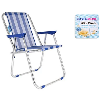 

Beach chair aluminum with blue stripes