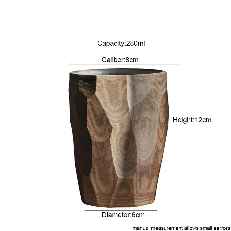 280 мл винтажная японская стильная грубая керамика кофейная кружка Цзиндэчжэнь керамическая кофейная чашка ручной работы кружка для воды мастер чайная чашка посуда для напитков