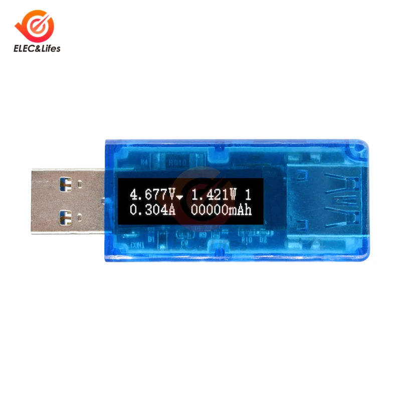 0.91Inch OLED Display USB Current Voltage Meter Wattmeter Power Energy Capacity Tester Voltmeter Ammeter Detector USB 3.0 tester