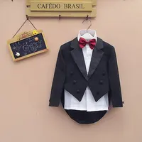 2018 Formal fashion white/black baby boys suit 5pcs kids blazers boy suit for wedding prom spring autumn wedding dress boy suits 5