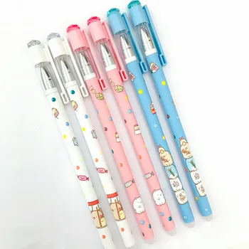 

36 pcs/lot Erasable Clannad gel pen Cute 0.5 mm Blue ink Signature pens for writing Stationery gift School supplies