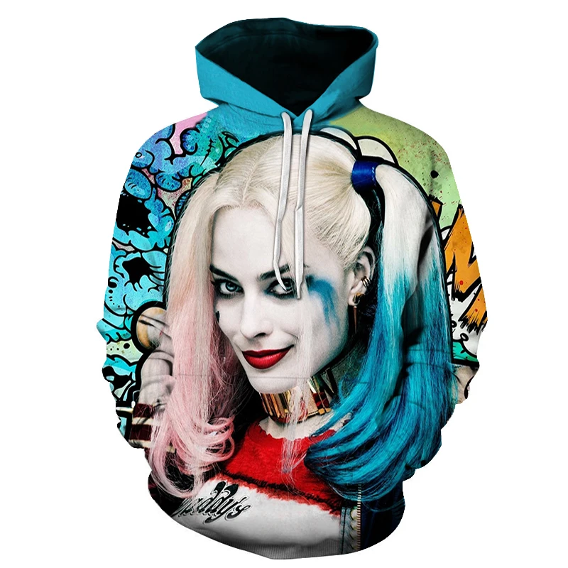

Hoodies 3D Men Women Sweatshirts Fashion Pullover Autumn Tracksuits Harajuku Outwear Harley Quinn Male Jacket