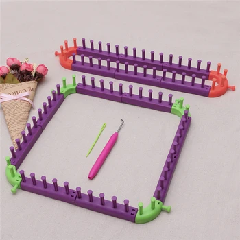 

Knit Hobby Loom Knitting Machine Sewing Tools DIY Craft Kit Knitting Loom Long Ring Set Hat Socks Scarves Maker Wool Yarn Needle