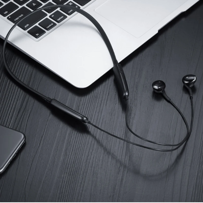 Wireless Bluetooth Earphones Bilateral stereo sports earphone Neck mounted headphones Double magnetic earbuds music earphone