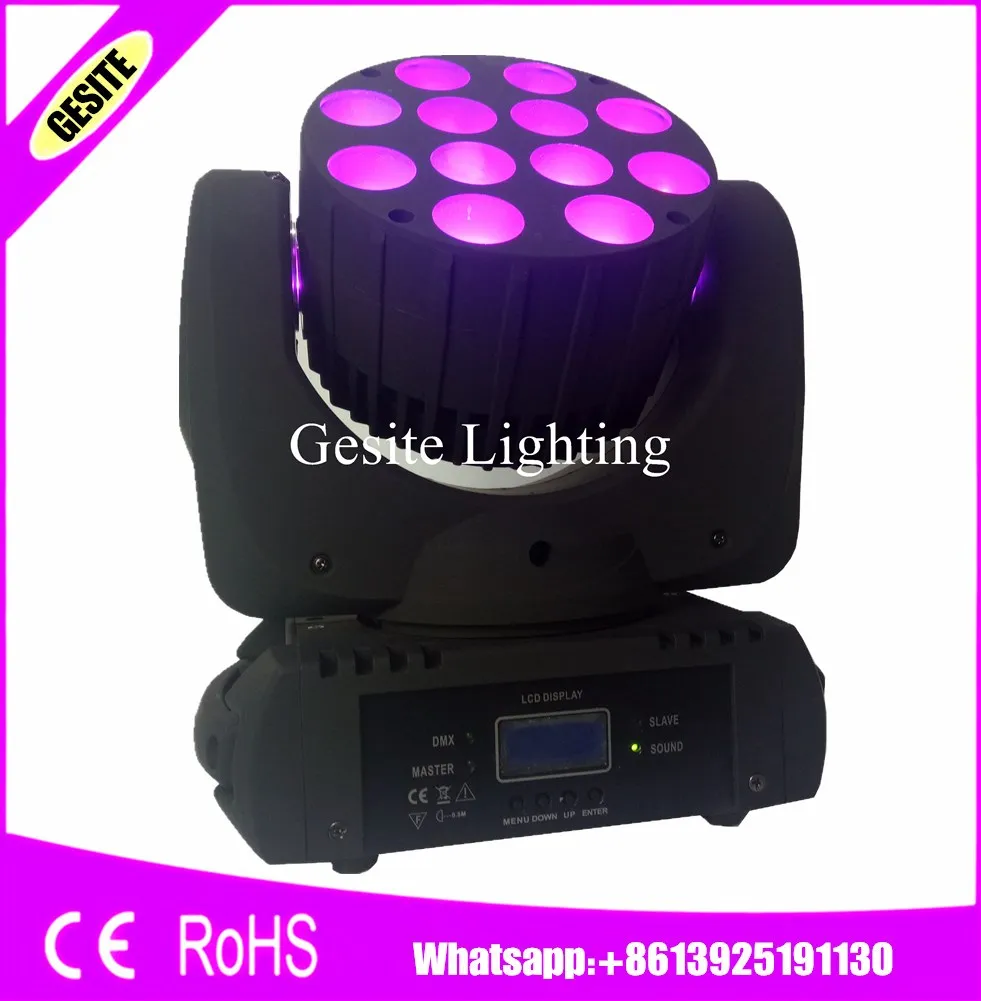 

4 шт./лот, бесплатная доставка, dj свет 12x12 Вт, led quad rgbw Луч, движущийся головной свет, LED с отличными праграммами dmx 9/16 каналов, DJ