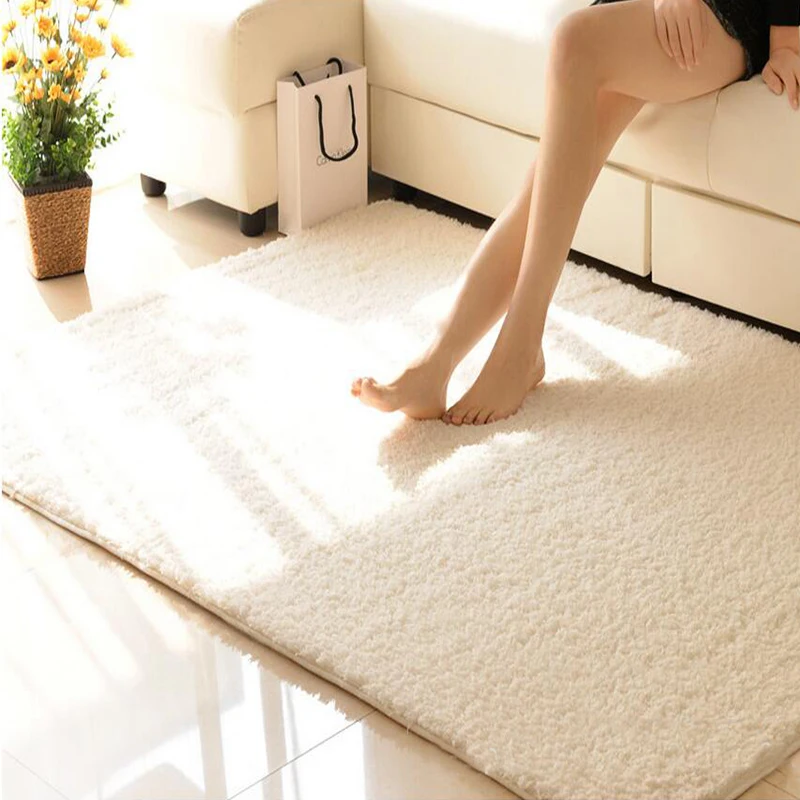 

40cmx60cm/ 80x160cm Customize Carpet Soft Bedroom Cushions Living Room Kitchen Non-slip Sofa Tea Table Bedside Mats Solid 2017